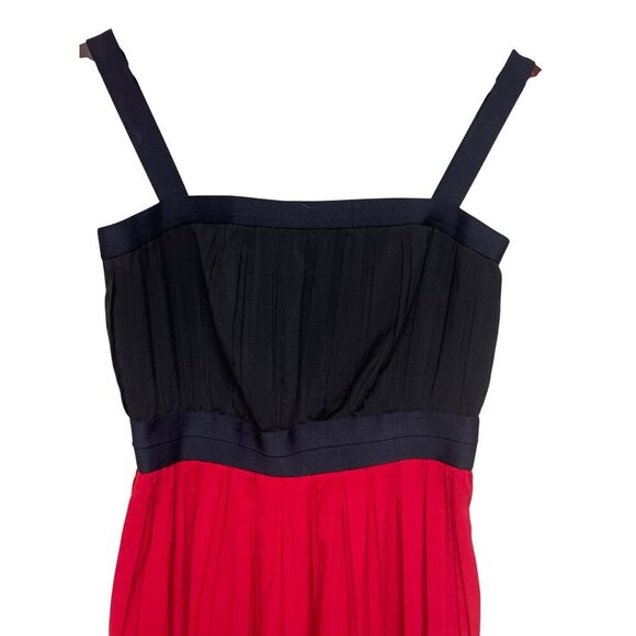 Calvin Klein Women's Sleeveless Red Black Colorblock Midi Formal Size 4 - Picture 2 of 13